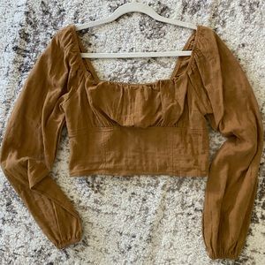Wild Fable Long Sleeve Cropped Top